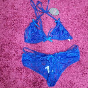 2 Piece blue lingerie set